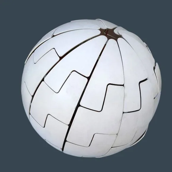 Ikea White Globe Pendant Lamp  Geometric Puzzle Design PS 2014 Like Death Star - Picture 4 of 11